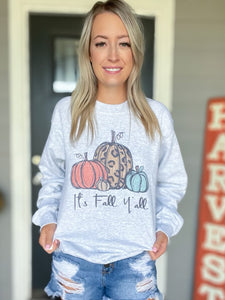 It’s Fall Y’all Leopard Pumpkin Sweatshirt