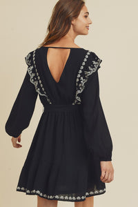 Black Embroidered Dress