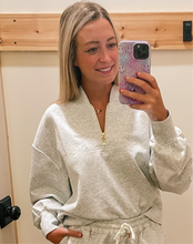 Load image into Gallery viewer, Gray Half Zip Top