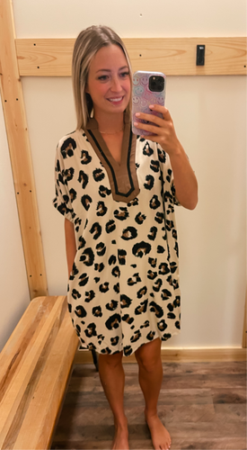 Tan Leopard Dress