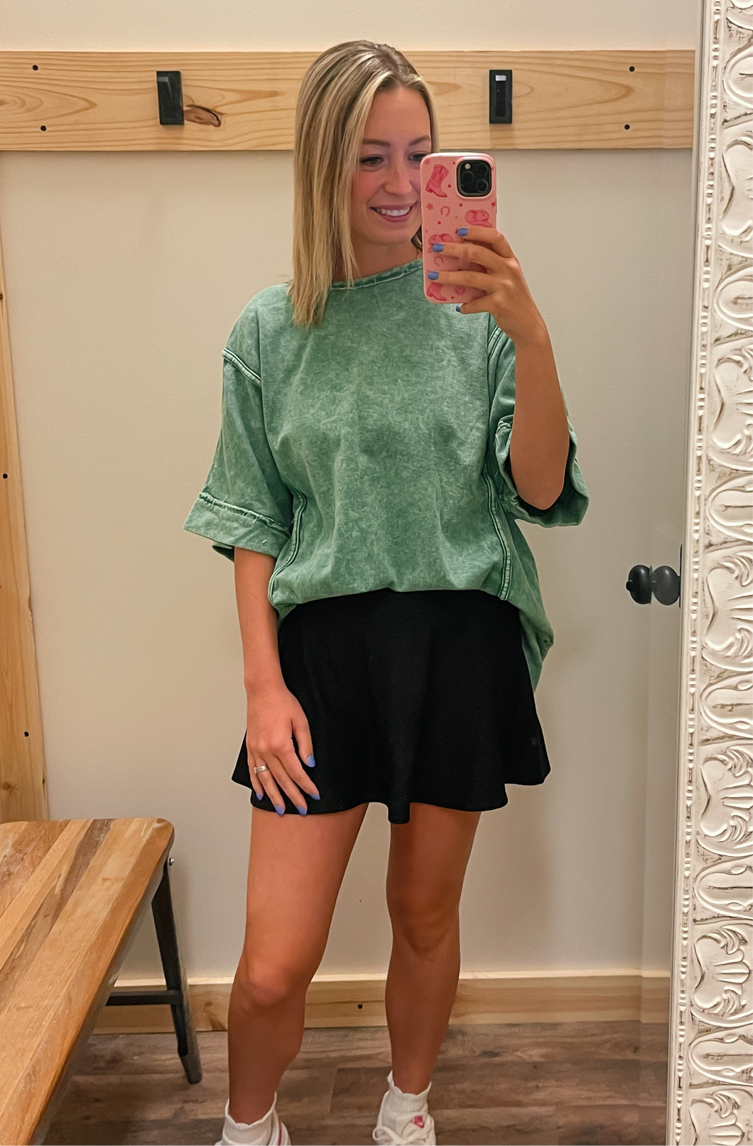 Kelly Green Mineral Wash Top