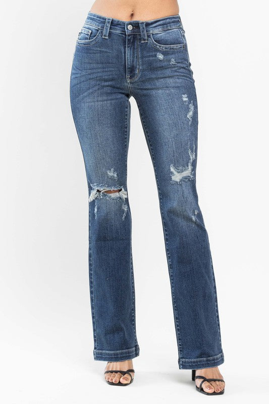 Judy Blue Mid Rise Destroyed Bootcut
