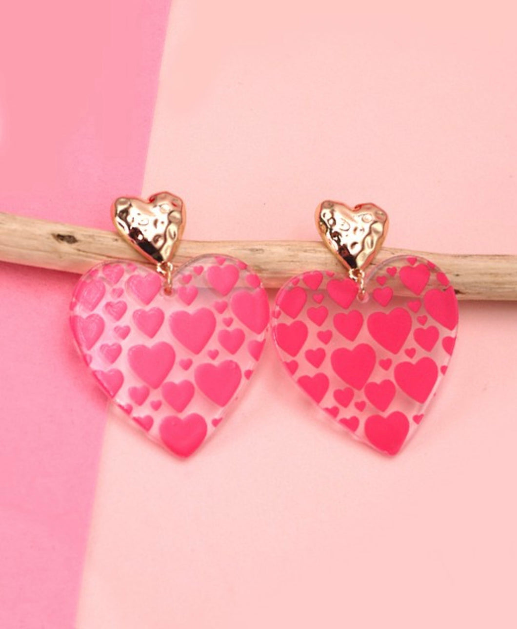 Pink Mini Heart Earrings