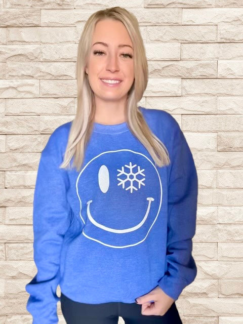 Snowflake Smiley Sweatshirt