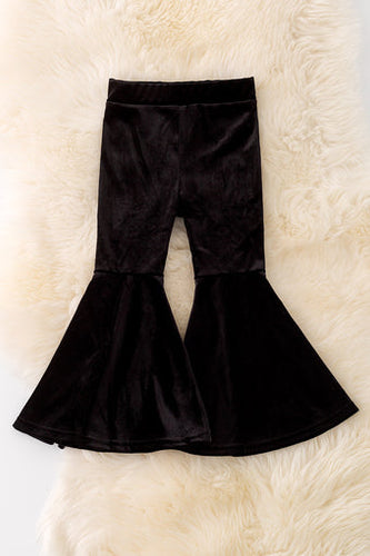 Black Velvet Bell Pants