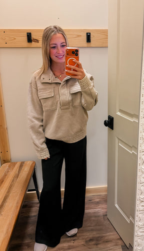 Tan Mineral Wash Pullover