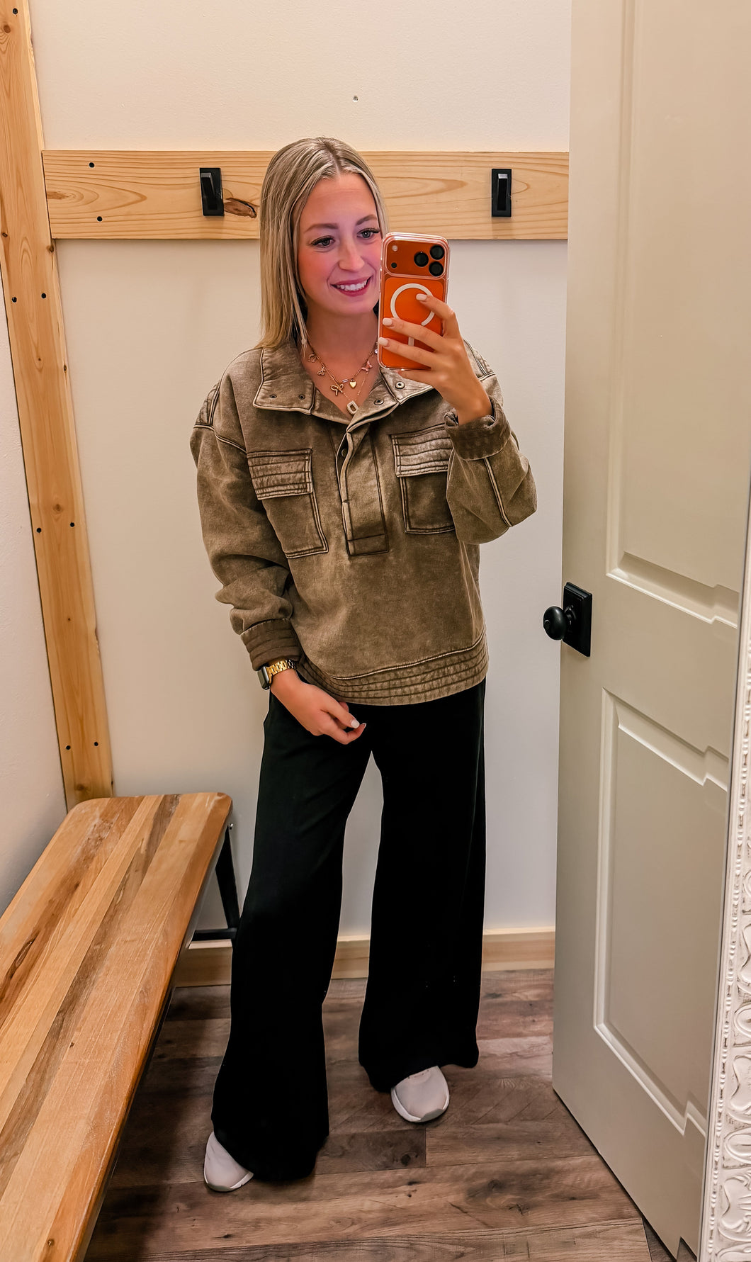 Brown Minerall Wash Pullover