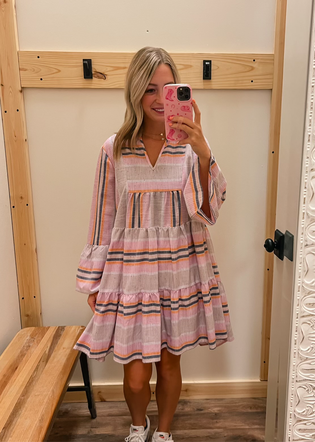 Pink & Lavender Stripe Dress