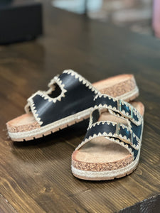 Black Strap Sandals