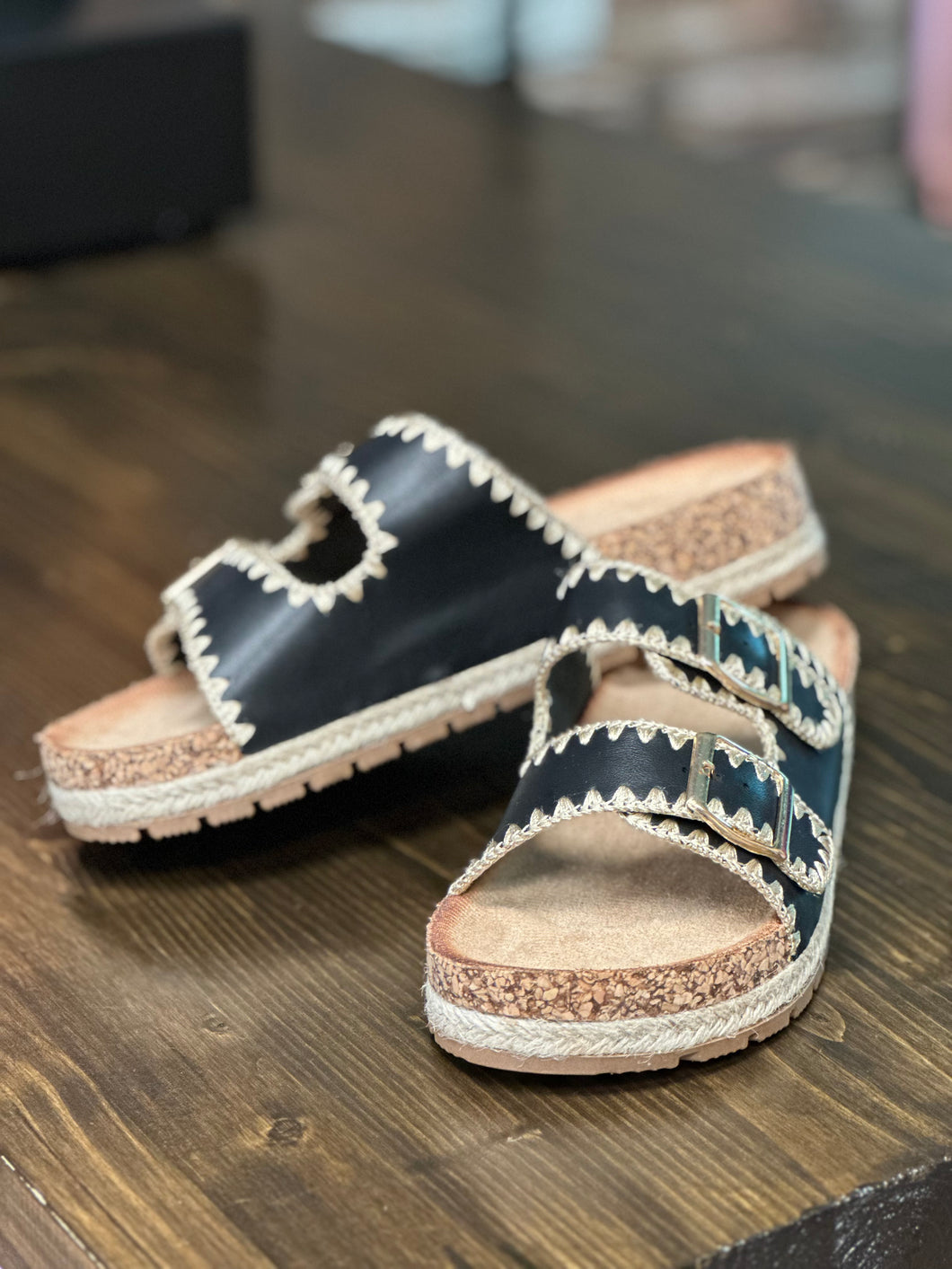 Black Strap Sandals