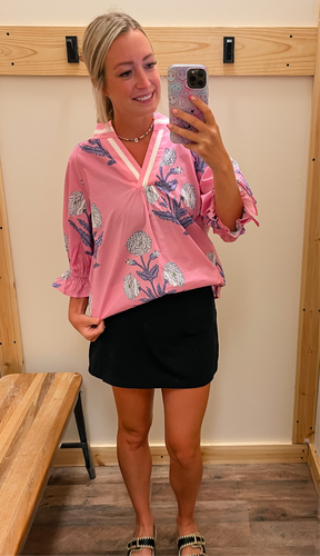 Pink & Lilac Floral Top