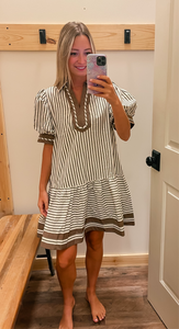 Cocoa Stripe Dress
