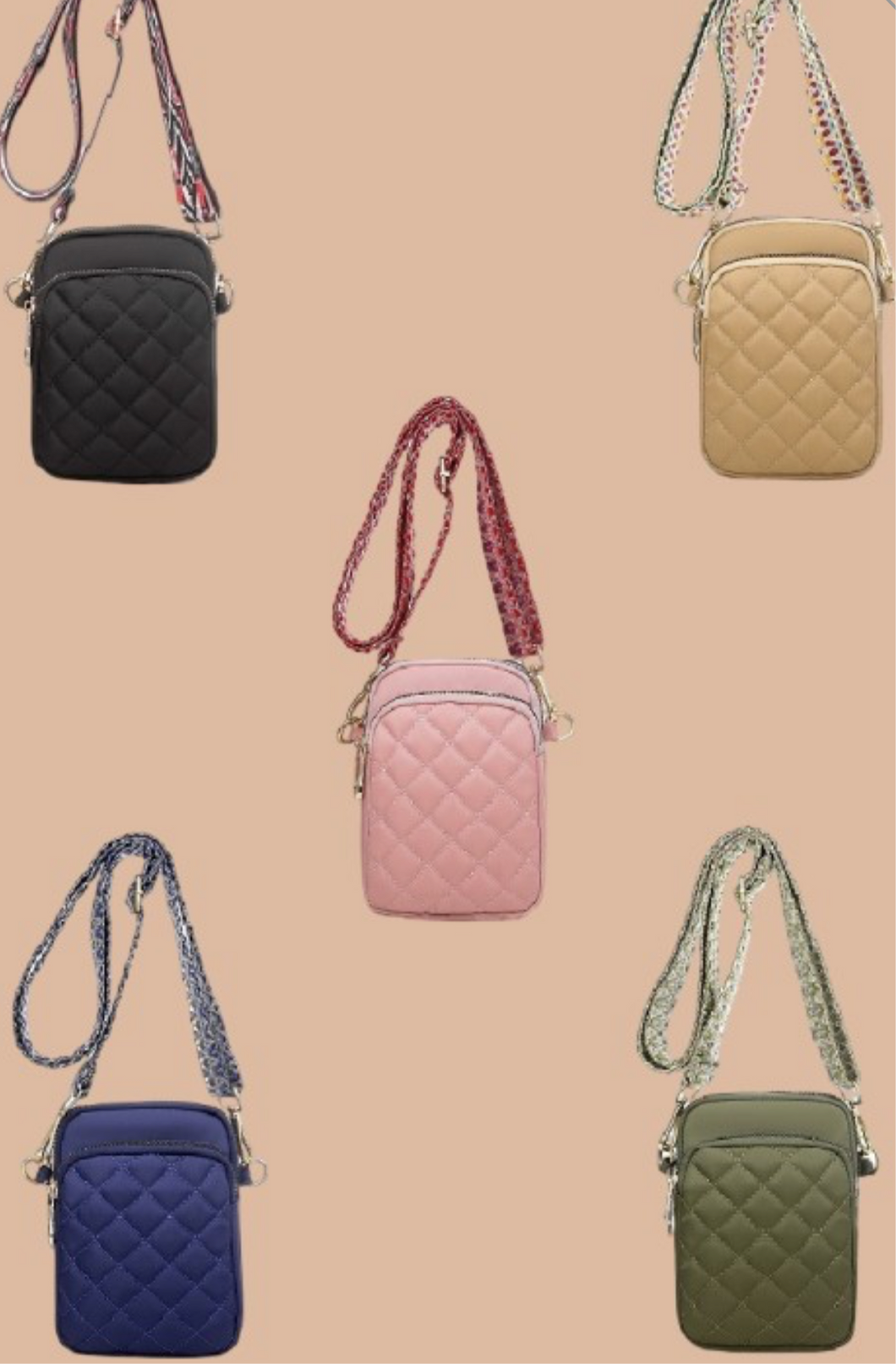 Quilted Crossbody w/ Guitar Strap