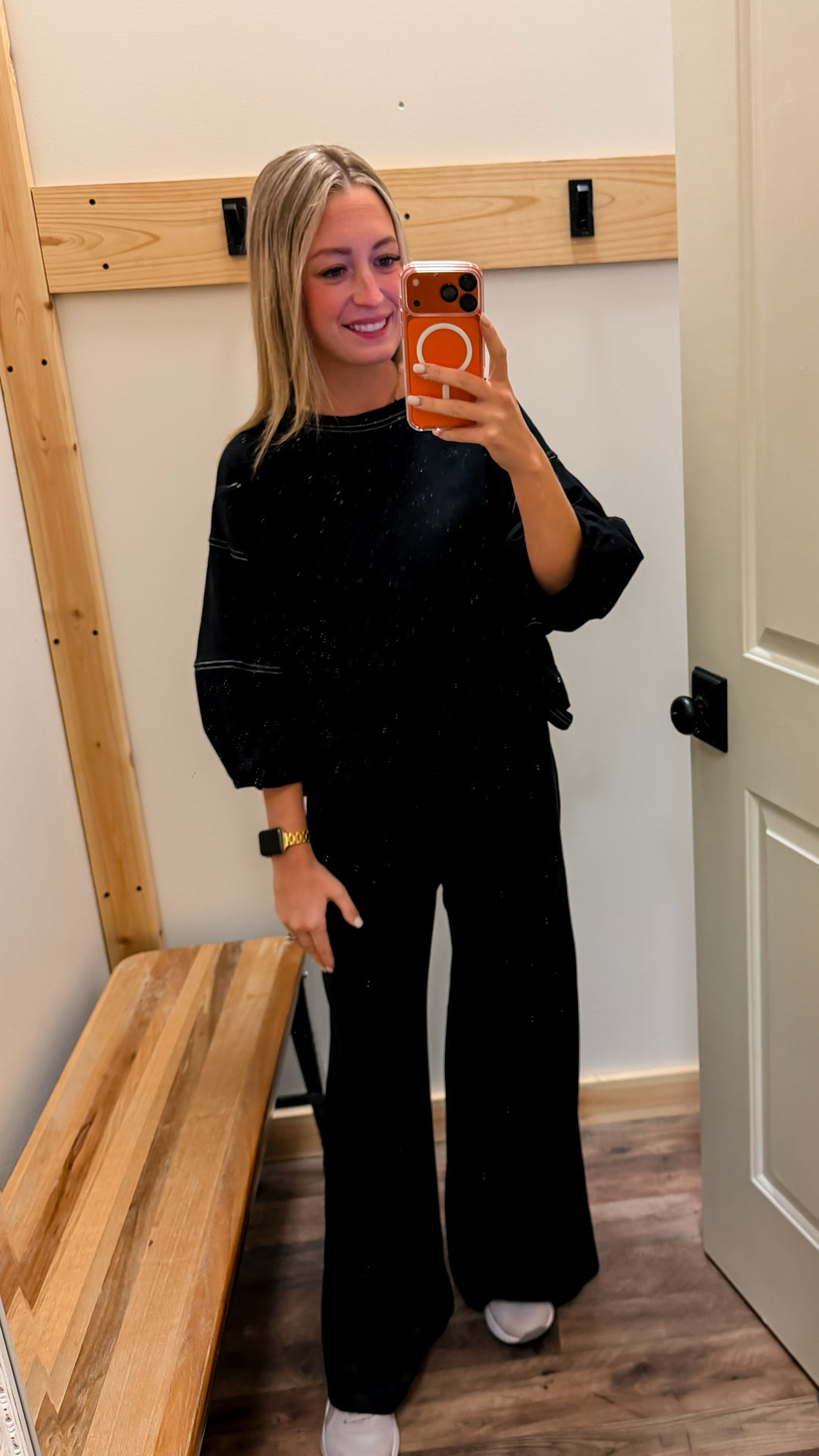 Black 3/4 Sleeve Top