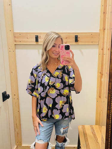 Purple Floral Top