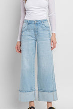 Load image into Gallery viewer, Light High Rise Wide Leg Cuff