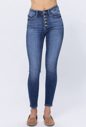 Judy Blue Hi Rise  Button Fly Skinny