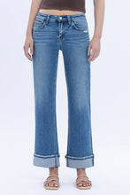 Load image into Gallery viewer, Mid Rise Wide Cuff Slim Jeans
