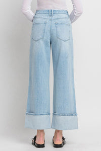 Light High Rise Wide Leg Cuff