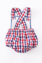 Load image into Gallery viewer, Patriotic Gingham Baby Romper