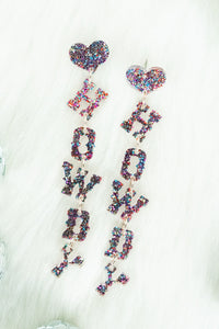 Multicolor HOWDY Dangle Earrings