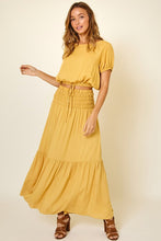 Load image into Gallery viewer, Chandler 2-Piece Mustard Top &amp; Maxi Skirt