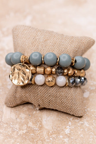 Staci Gray Beaded Bracelet Set