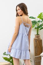 Load image into Gallery viewer, Blue Gingham Summer Dress