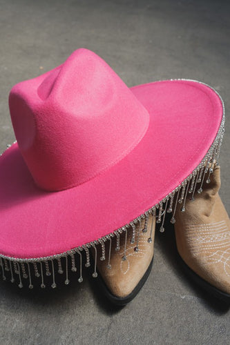 Pink Western Rhinestone Hat