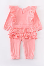 Load image into Gallery viewer, Pink Ruffle Baby Romper