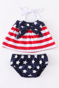 Stars & Stripes Bow Baby Set