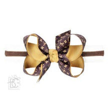 Load image into Gallery viewer, 14&quot; Headband w/ LV Layered Bow - 4 Colors