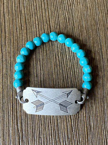 Turquoise Beaded Arrow Bracelet