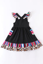 Load image into Gallery viewer, Kids Leopard &amp; Serape Cow Dress