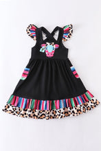 Load image into Gallery viewer, Kids Leopard &amp; Serape Cow Dress