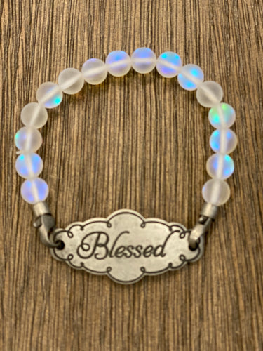 Iridescent Blessed Beaded Bracelet