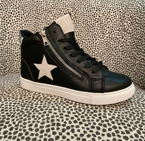 Black Star Hi-Top Sneaker