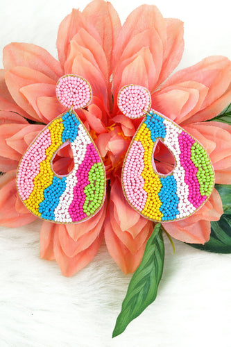 Multi Color Teardrop Earrings