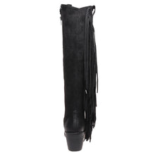 Load image into Gallery viewer, Tall Black Fringe Boots